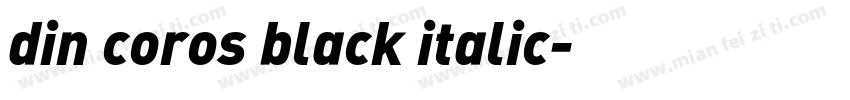 din coros black italic字体转换